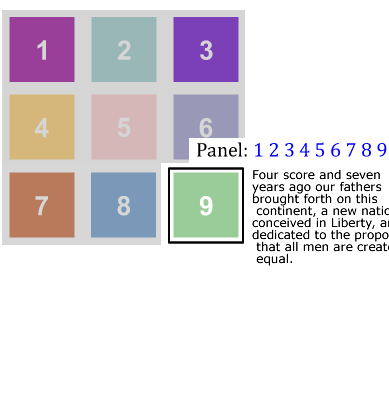 Finished Panel position
